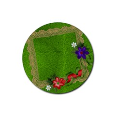 Round Coaster- Lace Frame And Flowers