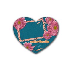 Heart Coaster-cutiepatootie - Rubber Coaster (Heart) Heart Coaster-cutiepatootie - Rubber Coaster (Heart)