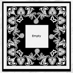 Art Nouveau Black & White 12 x 12 canvas - Canvas 12  x 12 