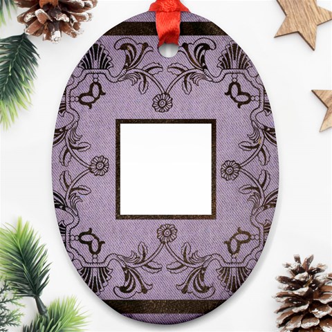 Art Nouveau Lavendar Oval Ornament By Catvinnat Front