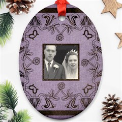 Art Nouveau Lavendar Oval Ornament