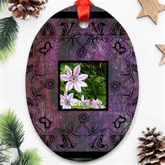Art Nouveau Deep Purple Oval Ornament