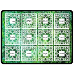 Art Nouveau green Lace Extra Large Fleece Blanet - 80  x 56  Fleece Blanket (Large)