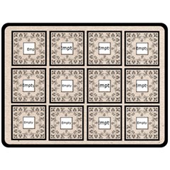 Art Nouveau black & Beige Lace Extra Large Fleece Blanet - 80  x 56  Fleece Blanket (Large)