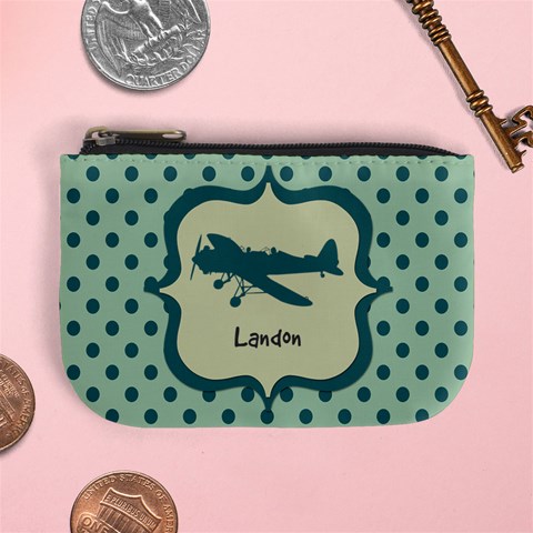 Plane Mini Coin Purse By Klh Front