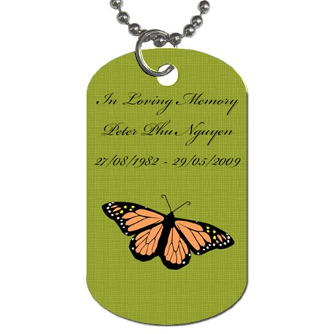 Green With Blue Swirls Dog Tag By Jena Back