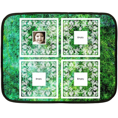 Green Baby Lace Mini Fleece By Catvinnat 35 x27  Blanket