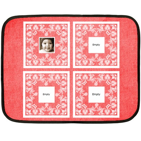 Red Babylove Lace Mini Fleece By Catvinnat 35 x27  Blanket