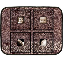 Leopard Skin  Black frame BabyLove Lace mini fleece - 35 x27  Fleece Blanket (Mini)