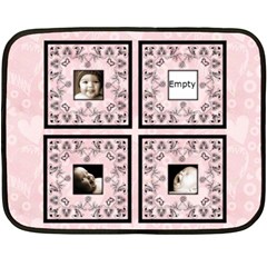 Black lacepale pink BabyLove Lace mini fleece - 35 x27  Fleece Blanket (Mini)