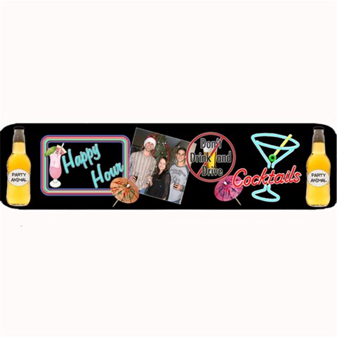 Happy Hour Large Bar Mat By Lil 32 x8.5  Bar Mat
