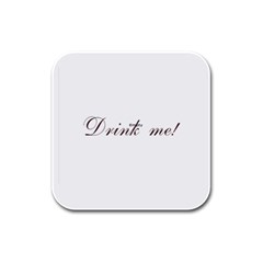 drink me coasters - Rubber Square Coaster (4 pack)