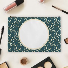 Cherry Blossoms Green Cosmetics Bag - Large - Cosmetic Bag (Large)