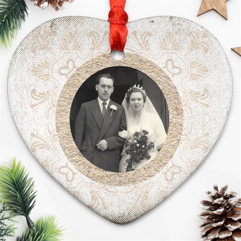 Antique Lace Heart Ornament By Catvinnat Front