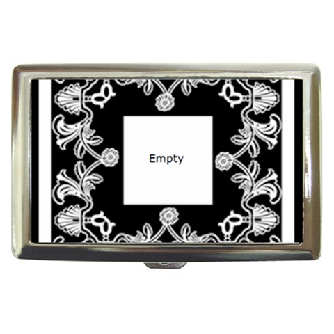 Classic Black & White Cigarette Money Case  By Catvinnat Front