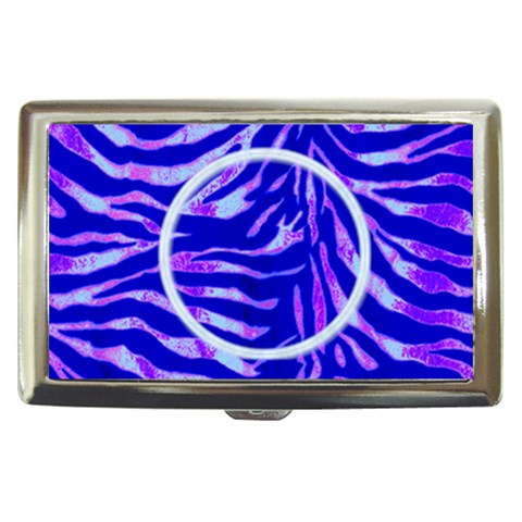 Blue Zebra Cigarette Money Case  By Catvinnat Front