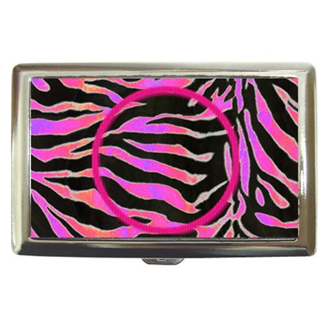 Psychadelic Zebra Cigarette Money Case  By Catvinnat Front