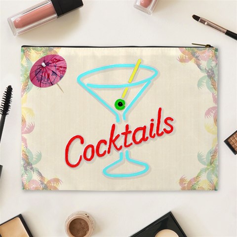 Happy Hour Xl Cosmetic Bag By Lil Back