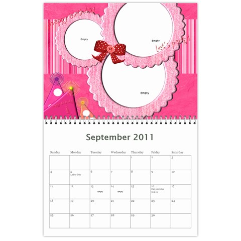 18 Mo Calendar Sep 2011