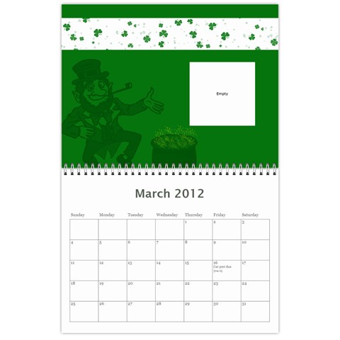 18 Mo Calendar Mar 2012