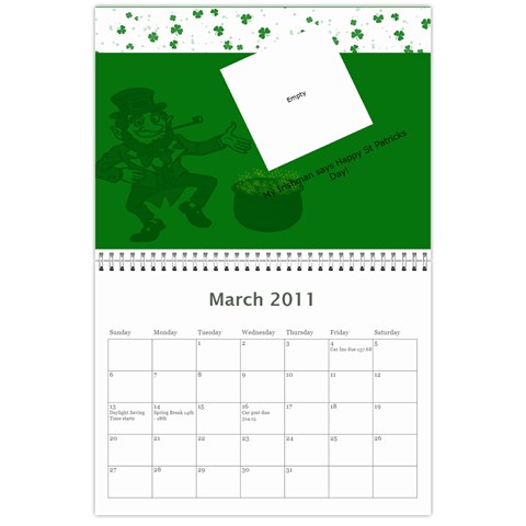 18 Mo Calendar Mar 2011