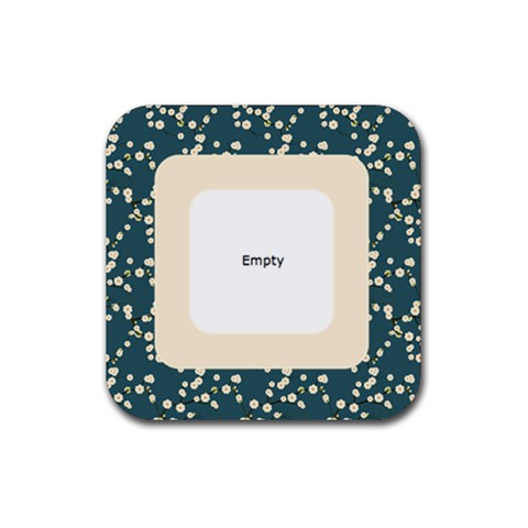 Simple Green Cherry Blossoms Coaster By Jen Front