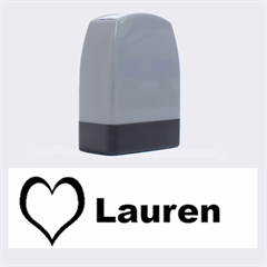 Heart With Name Rubber Stamp