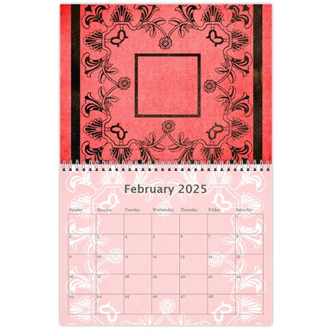 Art Nouveau Red Or Dead Calendar 2025 By Catvinnat Feb 2025