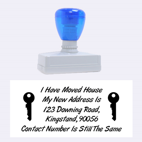 Moving House By Melinda Bow 2.26 x1.05  Stamp