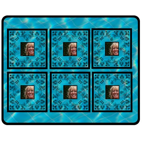 Swimming Pool Blue Nouveau Cruise Medium Fleece By Catvinnat 60 x50  Blanket Front