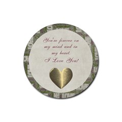 Summer Love Poem Round Coaster - Rubber Round Coaster (4 pack) Summer Love Poem Round Coaster - Rubber Round Coaster (4 pack)