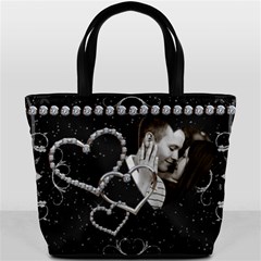 Diamond Studded Love Bucket Bag