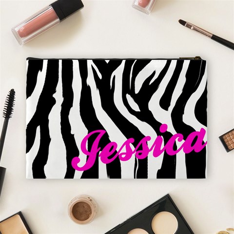 Zebra Cosmetic Bag By Jorge Back