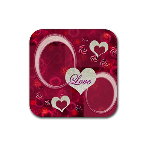 Heart Coaster Pink 51 By Ellan Front