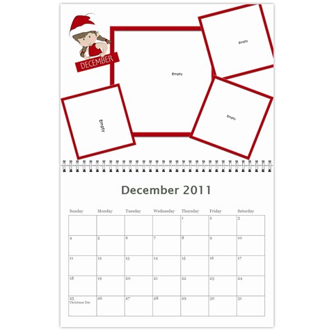 2011 Calendar By Hannah Dec 2011