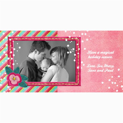 4x8 Holiday Photo Card 8 x4  Photo Card - 8
