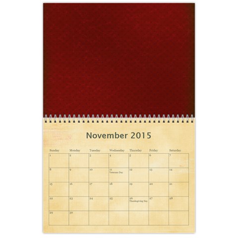 12 Month Calendar (multiple Photos) Multi Color By Jen Nov 2015