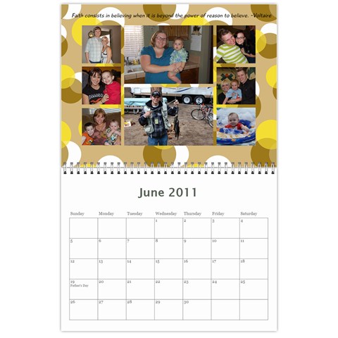 Family Calendar 2011 By Angela Mantzey Jun 2011