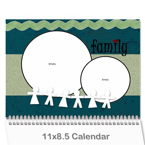 Simple Family Calendar 12 Month By Amanda Bunn Cover