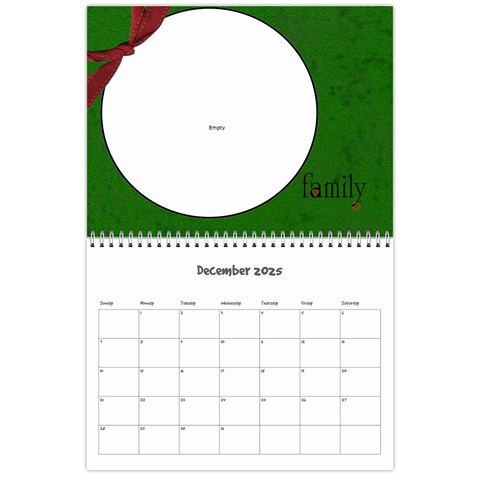 Simple Family Calendar 12 Month By Amanda Bunn Dec 2025