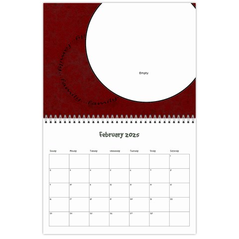 Simple Family Calendar 12 Month By Amanda Bunn Feb 2025