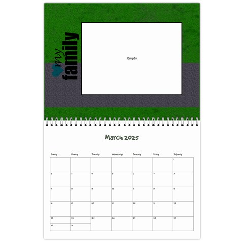 Simple Family Calendar 12 Month By Amanda Bunn Mar 2025