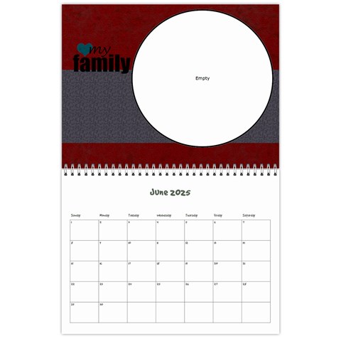 Simple Family Calendar 12 Month By Amanda Bunn Jun 2025