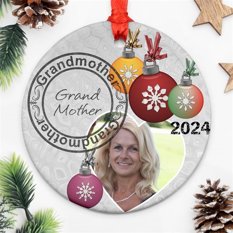 Grandmother Christmas Ornament By Lil Front