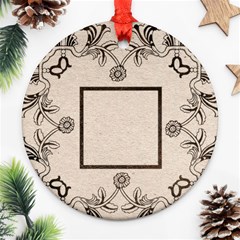 art nouveau latte round single side ornament - Ornament (Round)