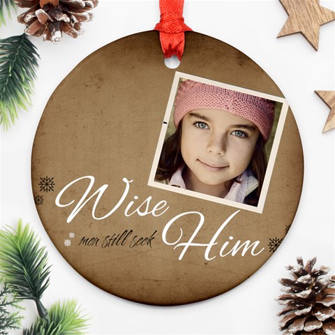 Christmas Wise Ornament By Jorge Front