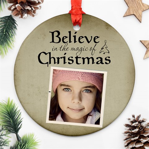 Christmas Believe Magic Christmas Ornament Clear By Jorge Front
