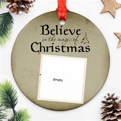 Christmas Believe Magic Christmas Ornament Clear - Ornament (Round)