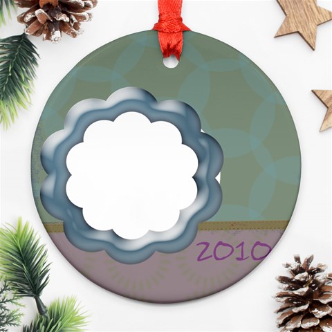 Round Flower Ornament By Amanda Bunn Front