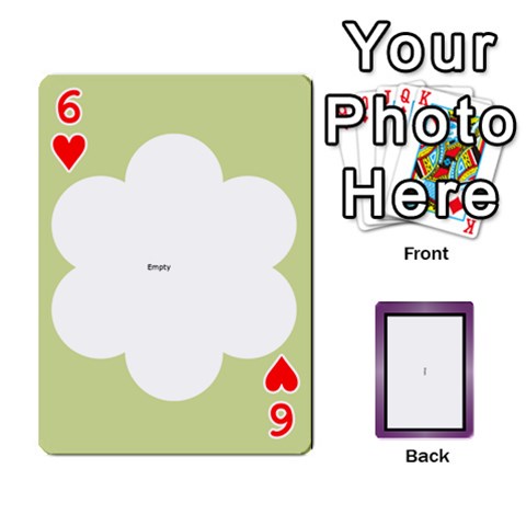 Iris 54 Design Card Deck Purple By Ellan Front - Heart6